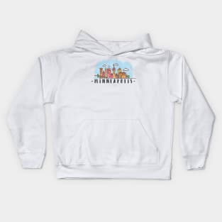 Minneapolis USA Skyline Kids Hoodie